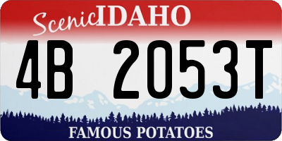 ID license plate 4B2053T