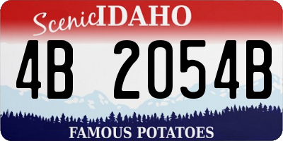 ID license plate 4B2054B