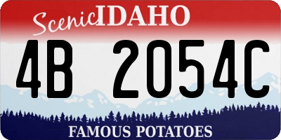 ID license plate 4B2054C
