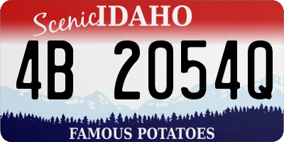 ID license plate 4B2054Q