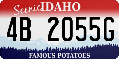 ID license plate 4B2055G