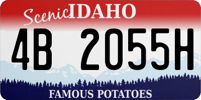 ID license plate 4B2055H