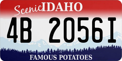 ID license plate 4B2056I
