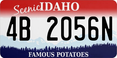 ID license plate 4B2056N