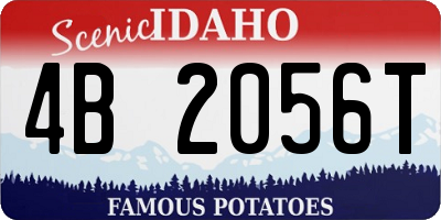 ID license plate 4B2056T
