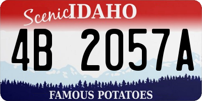 ID license plate 4B2057A