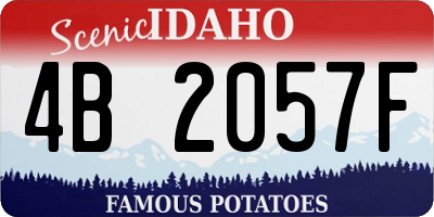 ID license plate 4B2057F