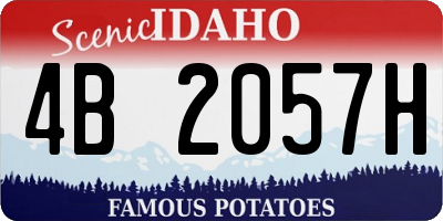 ID license plate 4B2057H