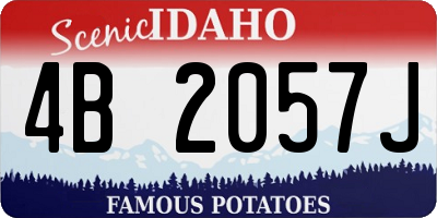 ID license plate 4B2057J