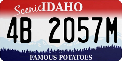 ID license plate 4B2057M