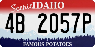 ID license plate 4B2057P