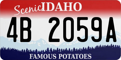 ID license plate 4B2059A