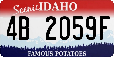 ID license plate 4B2059F
