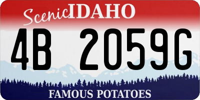 ID license plate 4B2059G