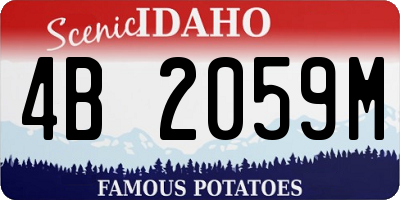 ID license plate 4B2059M