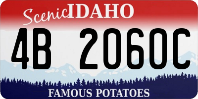 ID license plate 4B2060C
