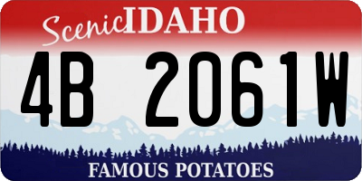 ID license plate 4B2061W