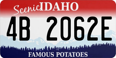 ID license plate 4B2062E