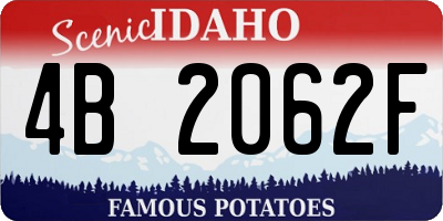 ID license plate 4B2062F