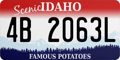 ID license plate 4B2063L