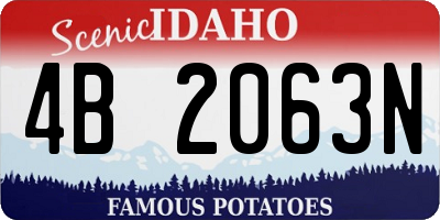 ID license plate 4B2063N