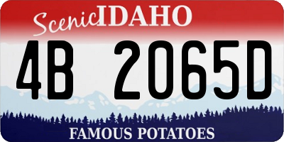 ID license plate 4B2065D