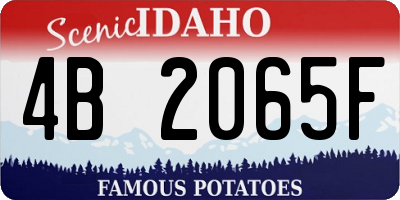 ID license plate 4B2065F