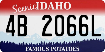 ID license plate 4B2066L