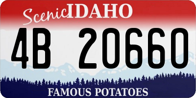 ID license plate 4B2066O