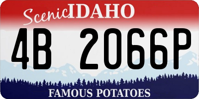 ID license plate 4B2066P