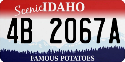 ID license plate 4B2067A