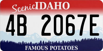 ID license plate 4B2067E