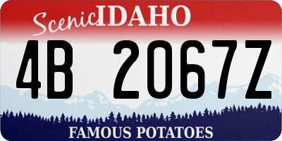 ID license plate 4B2067Z