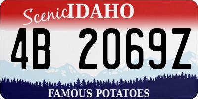 ID license plate 4B2069Z