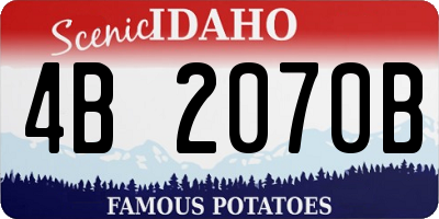 ID license plate 4B2070B
