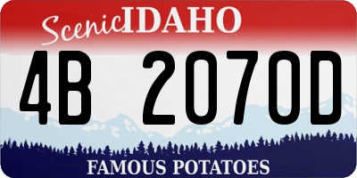 ID license plate 4B2070D