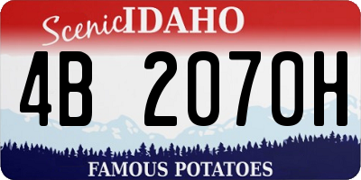 ID license plate 4B2070H