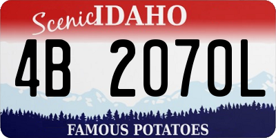 ID license plate 4B2070L
