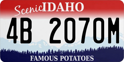 ID license plate 4B2070M