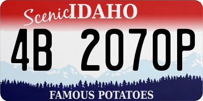 ID license plate 4B2070P