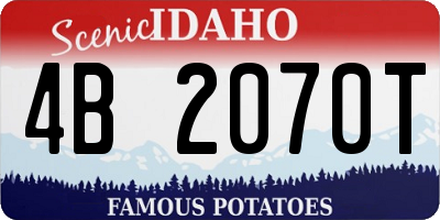 ID license plate 4B2070T