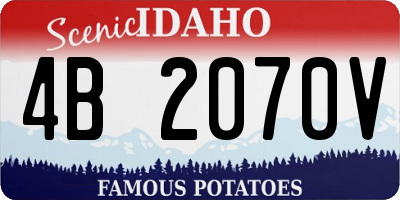 ID license plate 4B2070V