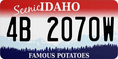 ID license plate 4B2070W