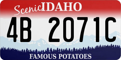 ID license plate 4B2071C