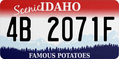 ID license plate 4B2071F