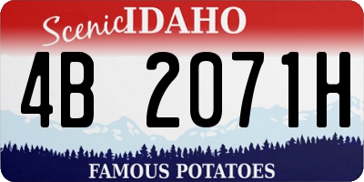 ID license plate 4B2071H