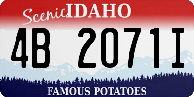 ID license plate 4B2071I