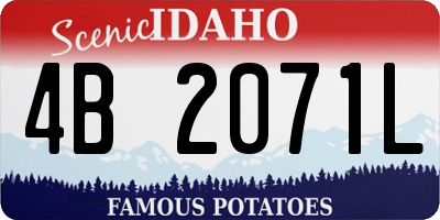 ID license plate 4B2071L