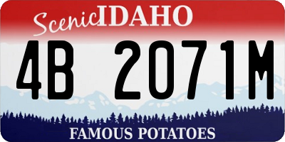 ID license plate 4B2071M