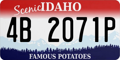 ID license plate 4B2071P